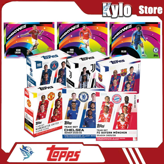 25-26 Topps Team Set Football Team Sports Trading Card Collectible Card Real Madrid Boys Designer Toys Surprise Holiday Gift