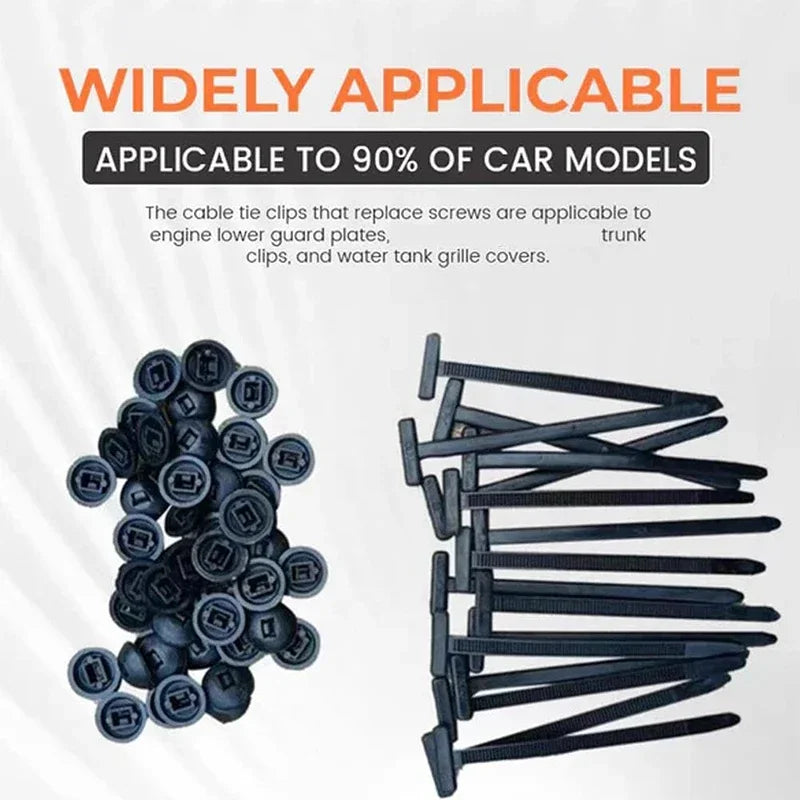 Universal Self-Locking Nylon Cable Tie Buckle Self-Locking Zip Ties Plastic Car Fasteners Car Body Fixed Clips Accessories