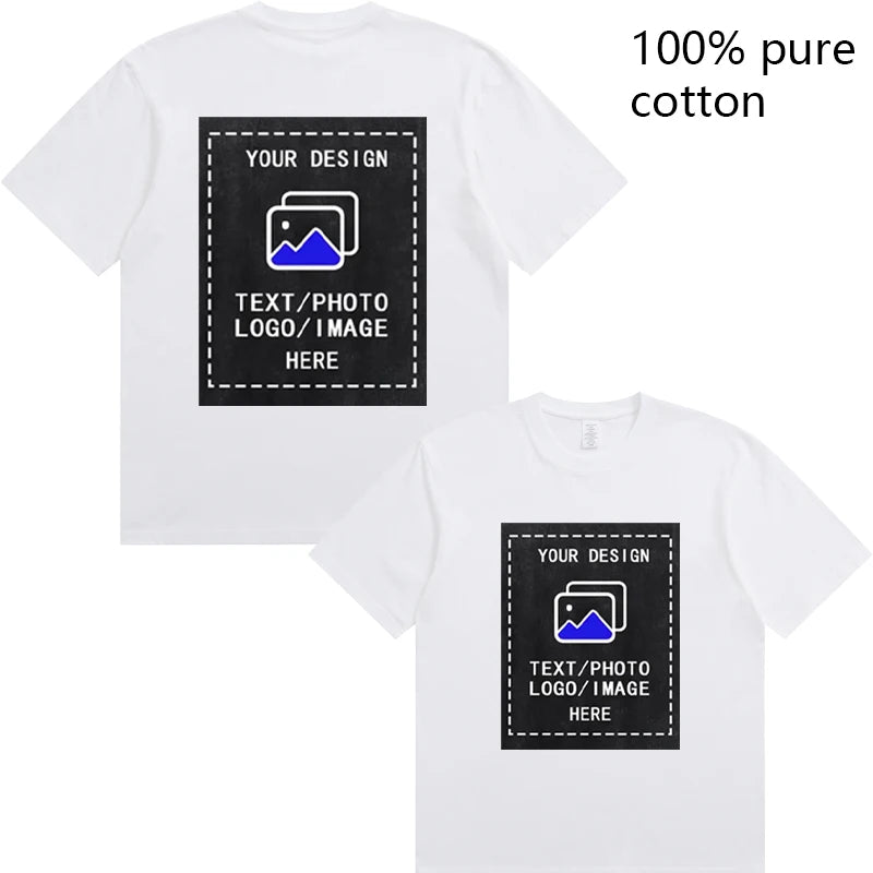 Custom-made men's T-shirts are suitable for team gatherings, gyms, and sports cotton round-neck short-sleeved shirts