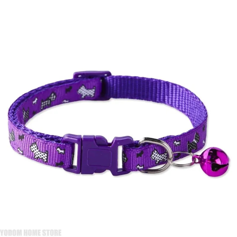 Pet Collar Universal for Cats and Dogs, Adjustable Size, Cute Pattern, Sturdy and Durable Small Cat and Dog Collar