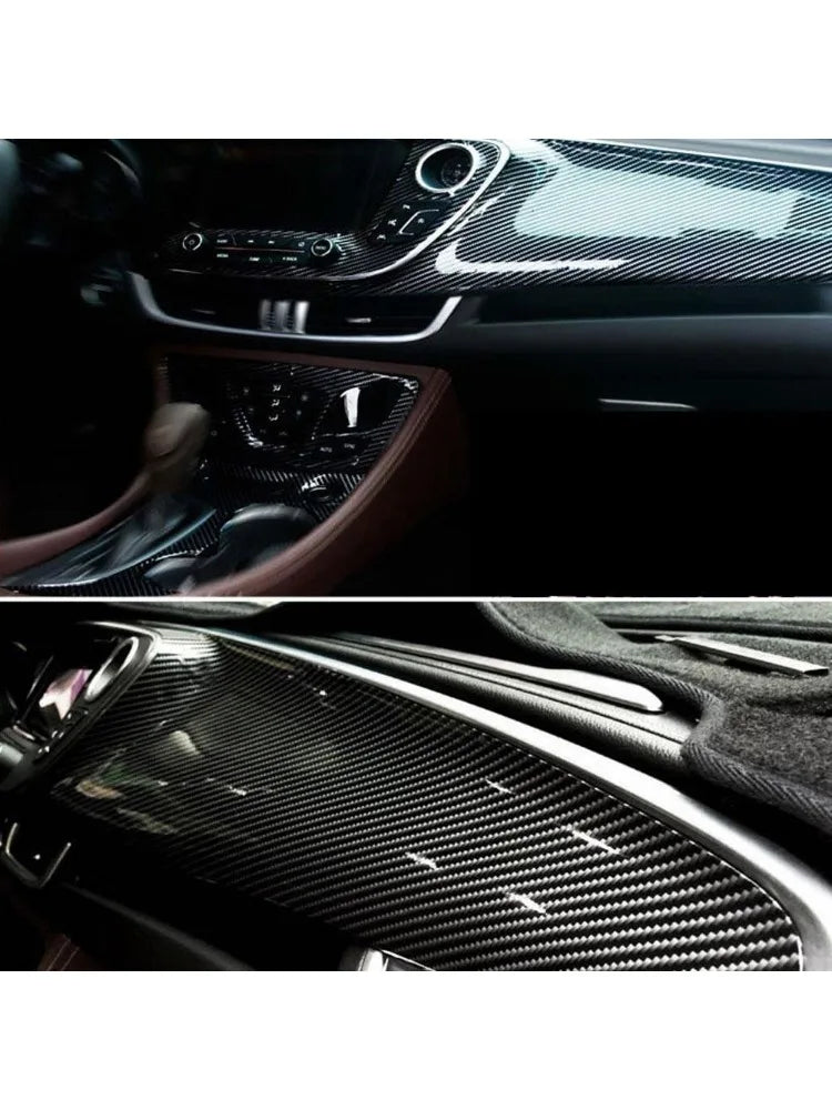 7D Carbon Fiber Vinyl Film Wrapping Vinyl Sticker Glossy Car Wrap Sheet Roll Decals Car Styling Auto Accessories