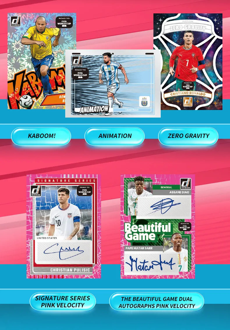 Panini 2026 Donruss Road To FIFA World Cup Messi Cristiano Ronaldo Collection Card Periphery Boy Surprise Gift Rare Toy