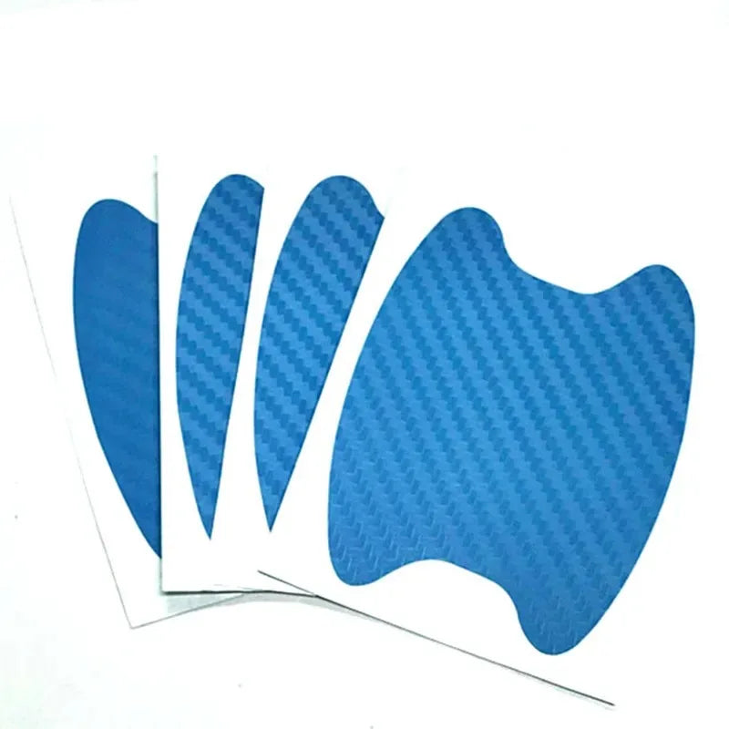 4 Pieces of Car Door Handle Protective Film, Carbon Fiber Stickers, Scratch Resistant Covers, Exterior Accessories,