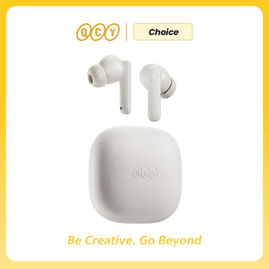 QCY Buds TWS Bluetooth 5.3 Wireless Earphones 10mm Dynamic Driver AI Wind Noise Reduction Earbud 0.68S Low Latency 35H Headphone