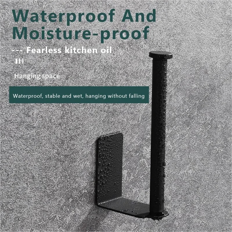 Adhesive Paper Towel Holder For Kitchen Napkin Rack Toilet Paper Holder Tissue Dispenser Cabinet Storage Bathroom Accessories