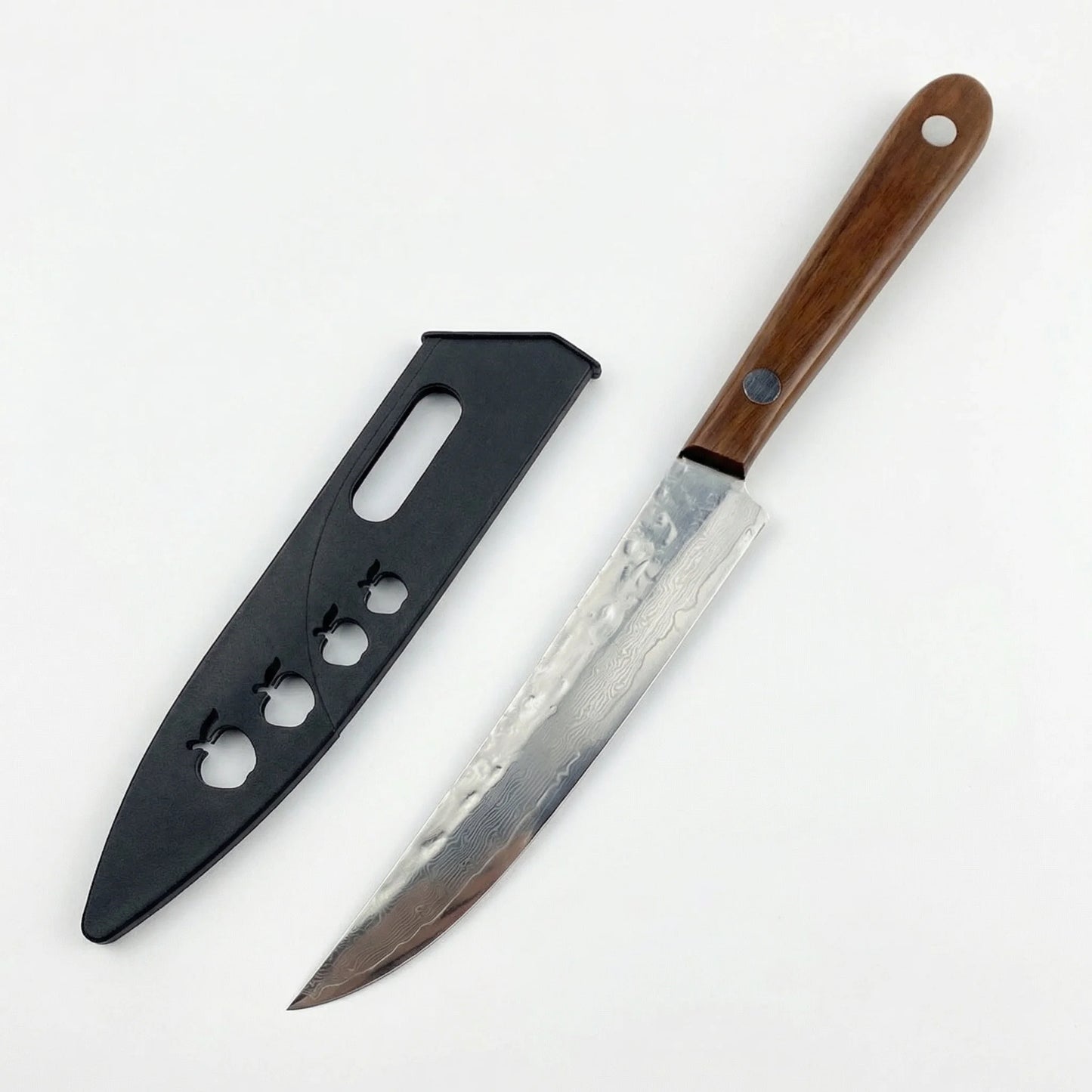 Premium 67-Layer Forged Damascus Steel Fruit Knife With Wooden Handle And Protective Sheath Meat Cutter Vegetable Slicer Knife