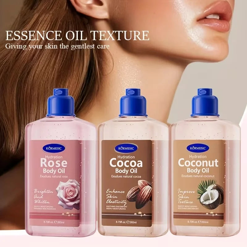 Coconut Body Oil Moisturizing Essence, Long-Lasting Nourishing  Skincare Oil, Non-Greasy Body Care Oil for Women Daily Use