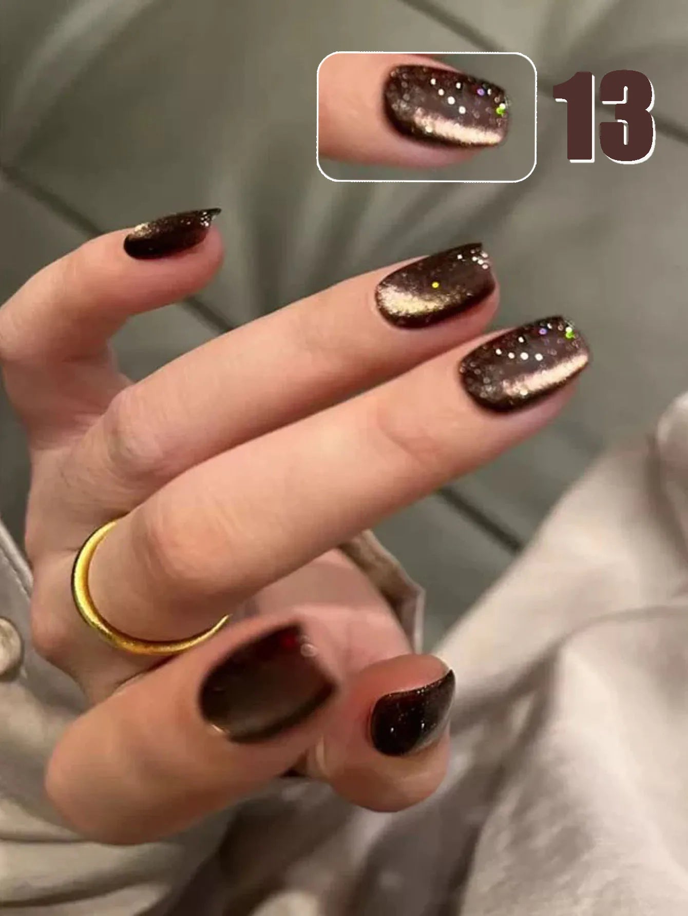 12ML 1-21pcs Toe Selling Whitening Glass Bead Cat Eye Gel Nail Polish Black Nails Nail Art Grey Cat Eye Nail Polish Cute Nails