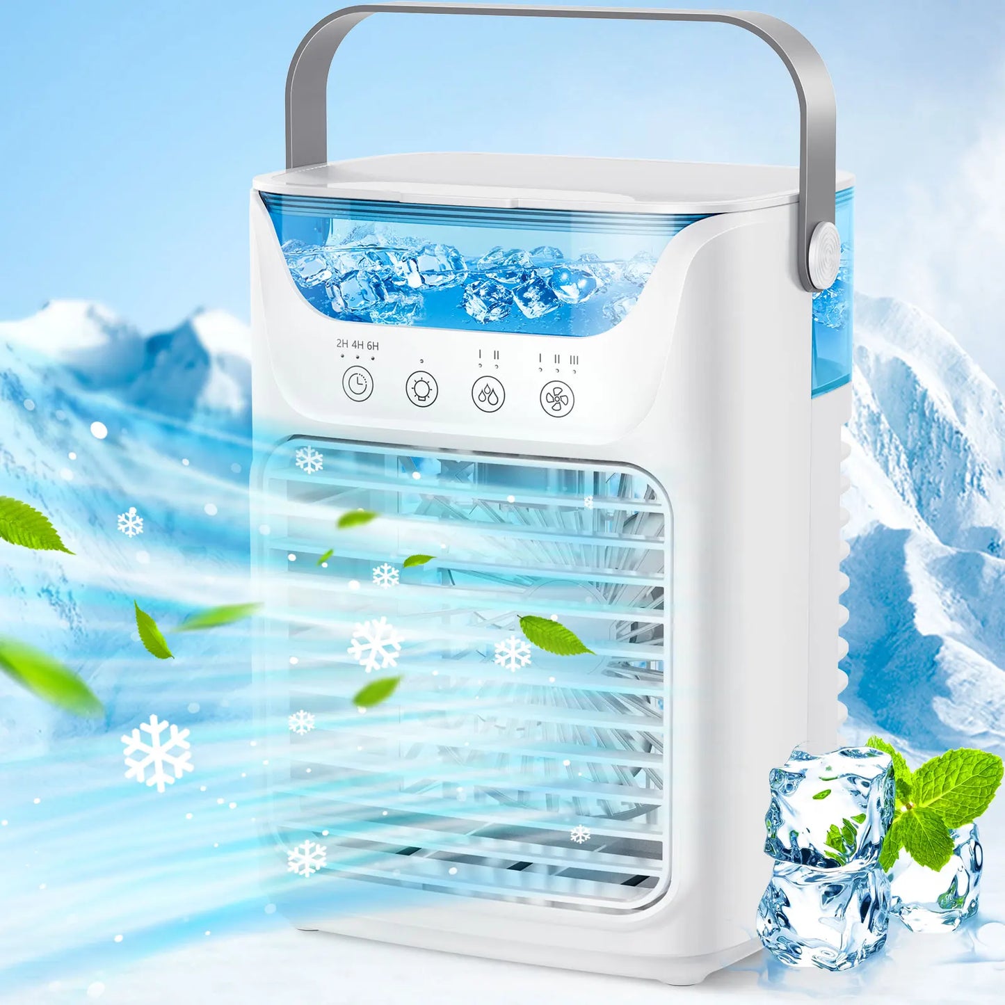 Air Conditioners Desktop Air Conditioners fan Portable Small Mini spray water AC with Timer Small Room Air Conditioners for Room