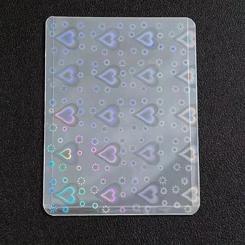 10pcs Flash Hard Plastic Card Sleeves Single Face Laser Trading Protectors Holder For Pokemon Game Baseball Football Sport Photo