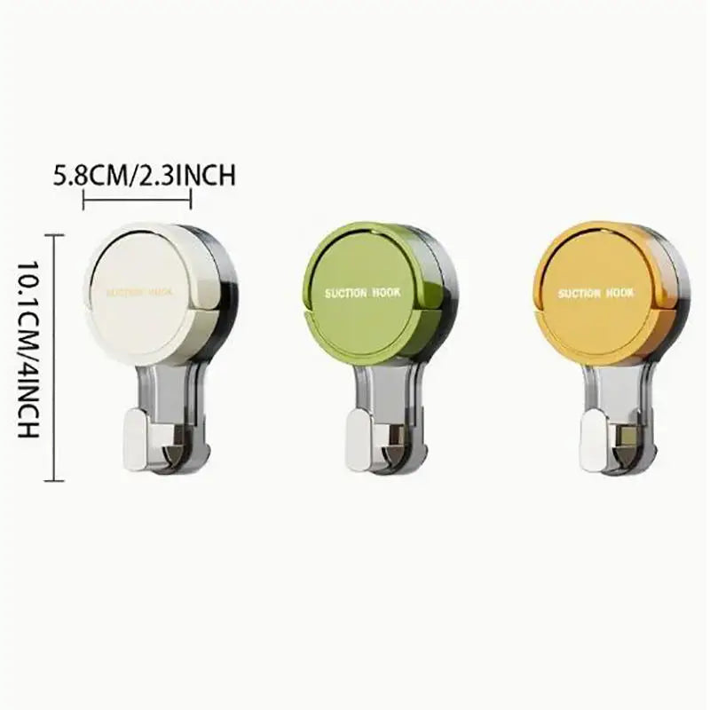 Suction Cup Hook Reusable Stronge Vacuum Bathroom Suction Cup Hooks Waterproof Towel Rack Clothes Hanger Hook Accessory