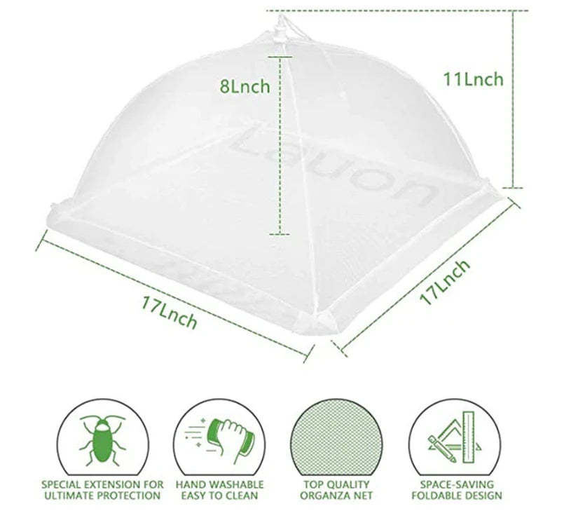 Kitchen Food Cover Foldable Anti Fly Mosquito Mesh Cover Picnic Dinner Table Umbrella Style Tent Cover Kitchen Gadgets