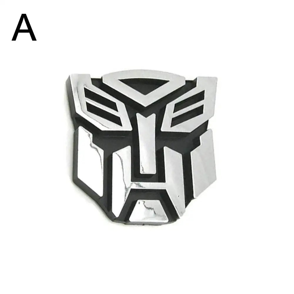 1Pcs Car Aluminum Alloy Autobots Transformers Emblem Car Body Rear Trunk Logo Stickers Side Window Decal Decoration Accessories