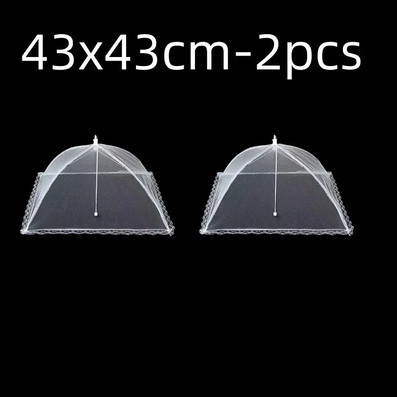 Kitchen Food Cover Foldable Anti Fly Mosquito Mesh Cover Picnic Dinner Table Umbrella Style Tent Cover Kitchen Gadgets