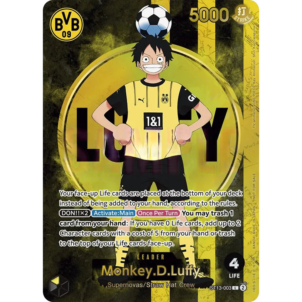 ONE PIECE Collection Cards GAME Monkey.D.Luffy ST13-003 Straw Hat Crew  EN DIY High Quality Self Made Game Anime Cards Gift Toy