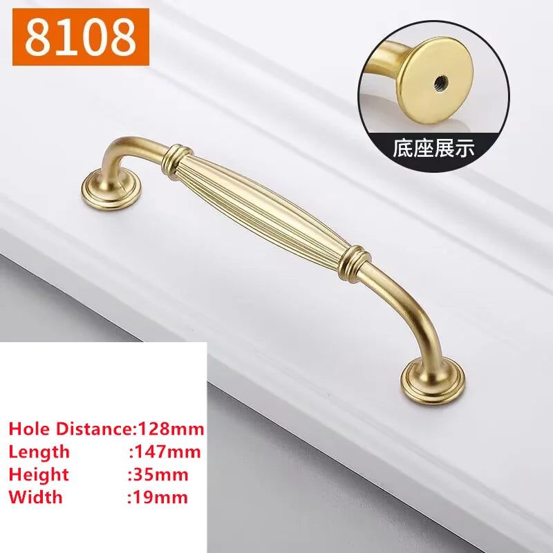 Handles Drawer Cabinet Furniture Kitchen Handles for Cabinet Knob Door Drawer Furniture Kitchen Knob Golden Simplicity Hardware