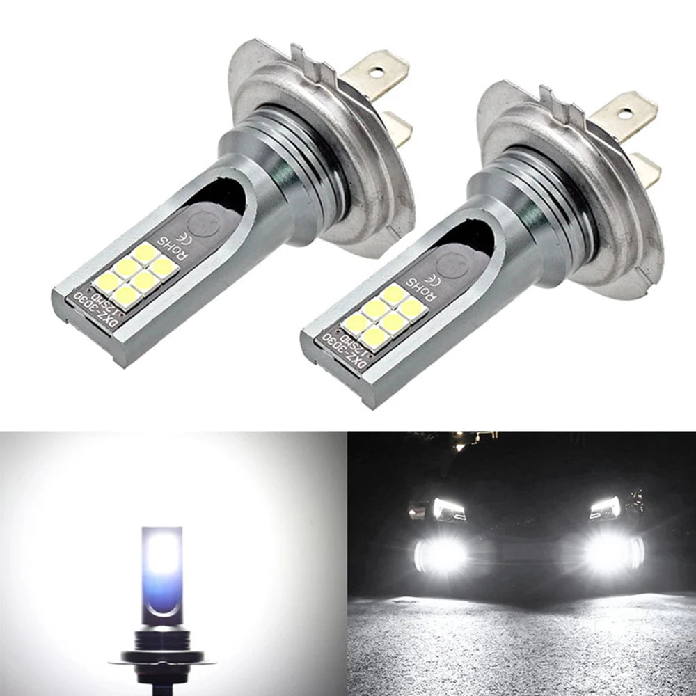 1/2/4pcs H7 Car Headlight Bulb Kit Waterproof Auto Fog Light Canbus H7 Led Lamp Super Bright 6000K Led Automobile Accessories