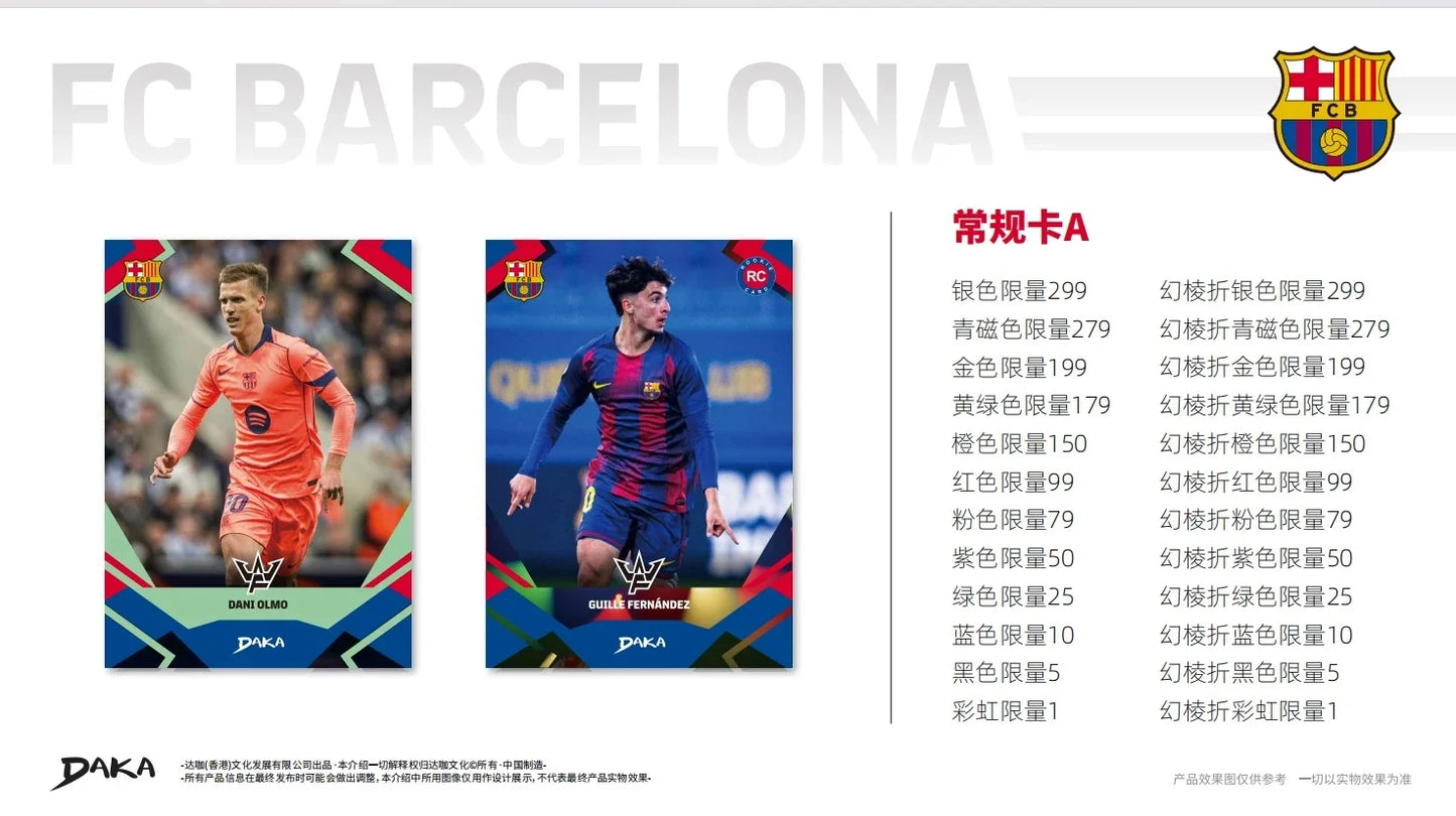 Daka 2025-2026 Messi Yamal Mbappe Football Collection Card Real Madrid Barcelona Manchester Juventus Ale Milano Star Player Card