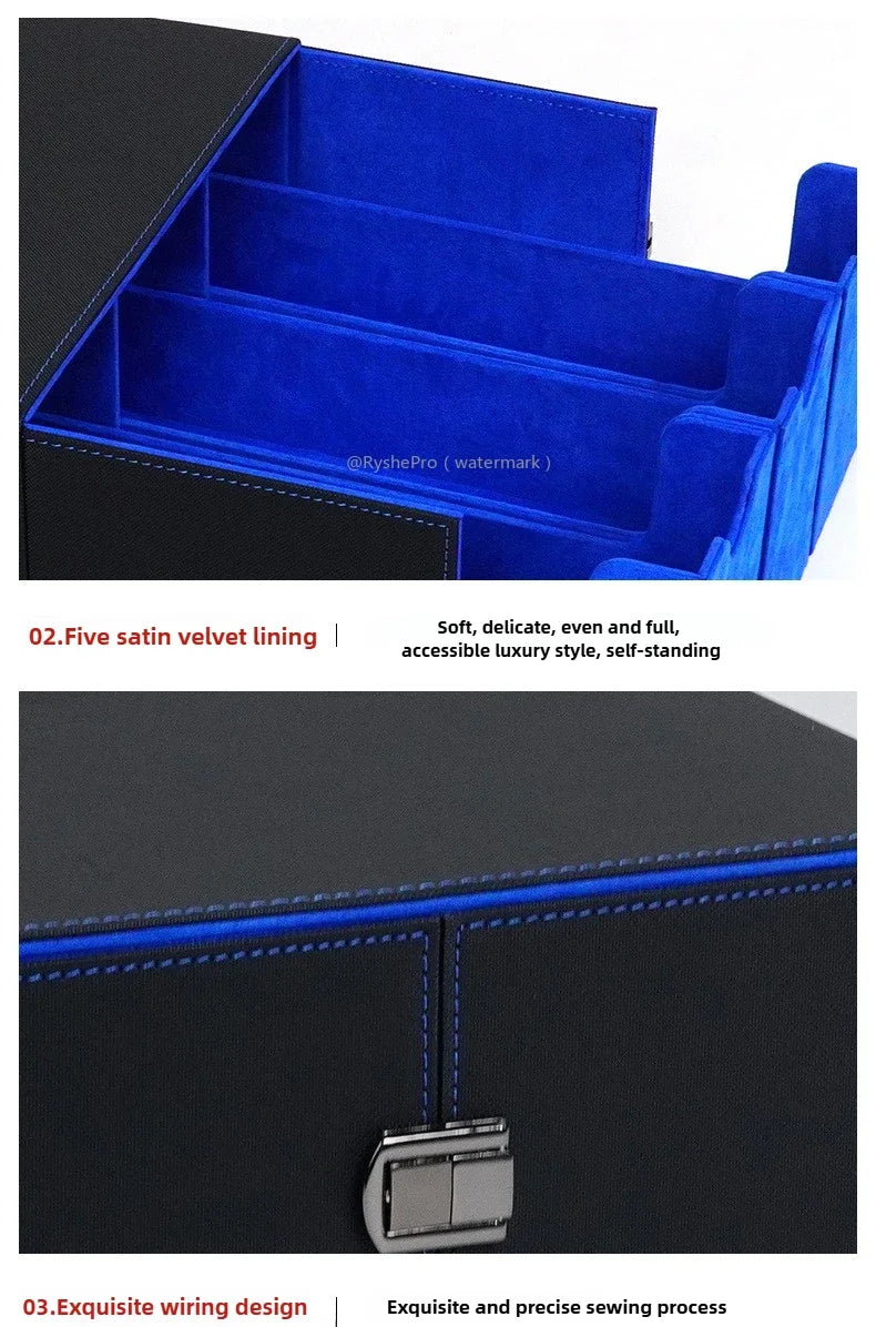 Storage Box For 1800+ Trading Cards PU Leather Commander Card Deck Case Magnetic Closure Card Holder Fits for Magic Game Cards