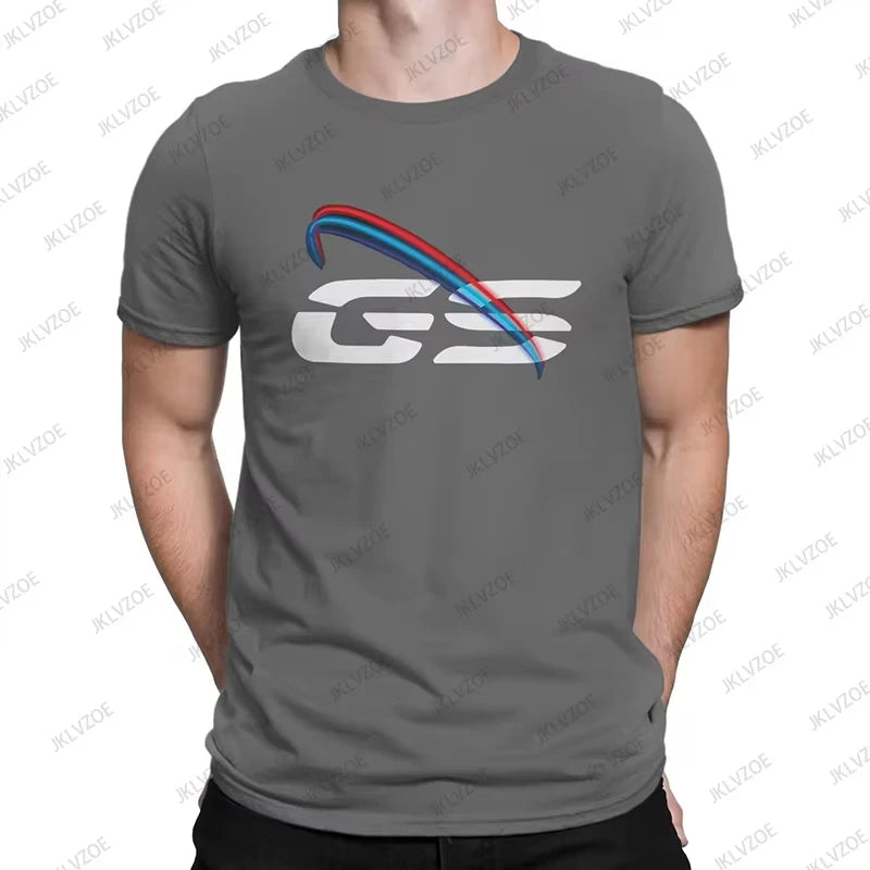 2025 Hot Sale GS Light New Men's Cotton T Shirt GS Grunge Motorcycle Brushes Short Sleeve O-neck Tees Casual Sports Unisex Tops