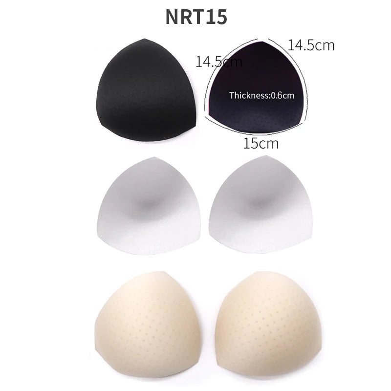 1/2/3Pair Removeable Push Up Pads Bra Pad Triangle Bra Padding Inserts Chest Cups Pads for Swimsuit Bikini Padding Intimates