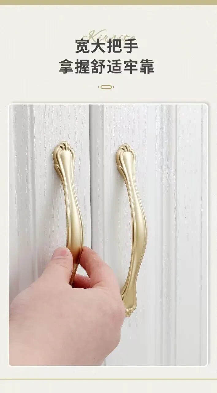 Handles Drawer Cabinet Furniture Kitchen Handles for Cabinet Knob Door Drawer Furniture Kitchen Knob Golden Simplicity Hardware