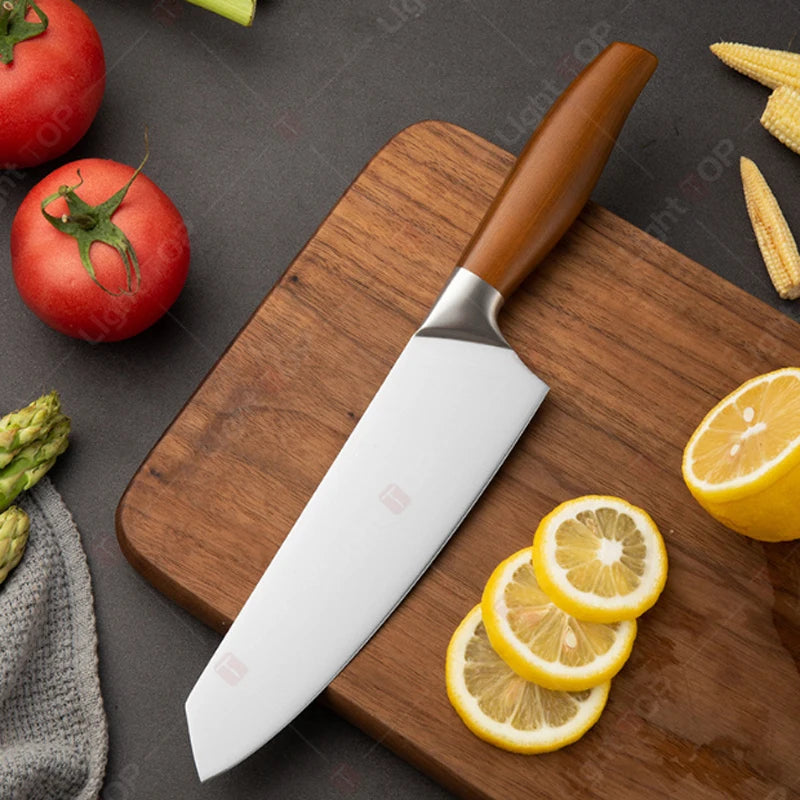 Japanese Chef Knife Professional Kitchen Knives Set Meat Cleaver Fish Fillet Slicing Santoku Knife Cooking Butcher Knife