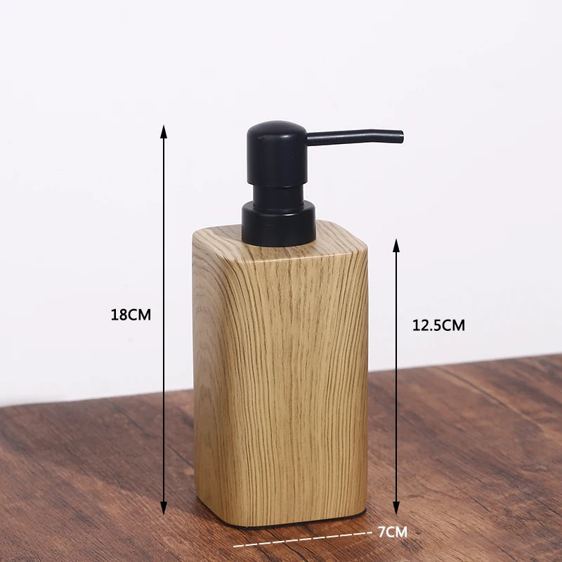 Walnut Grain Press Hotel Hand Sanitizer Bottle Shower Gel Shampoo Lotion Bottle Home Press Soap Dispenser Bathroom Accessories