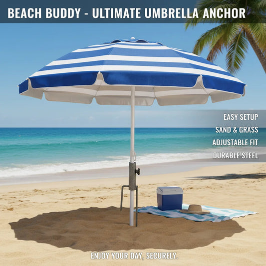 Black Diamond Sun Umbrella Inserted Beach Fishing Gear Yard Umbrella Base Two Feet Nailed for Sitting
