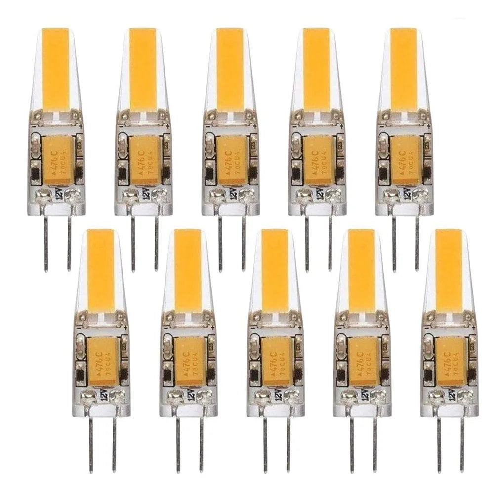 10PCS LED COB Lamp 6W Bulbs Dimmable G4 mini COB AC DC 12V 220V Candle Lights Replace 30W 40W Halogen for Chandelier Spotlight