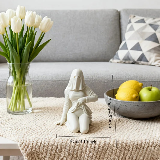 Ghost-shaped home decoration with a little belly, suitable for living room and bedroom, spooky desktop decoration, perfect for h