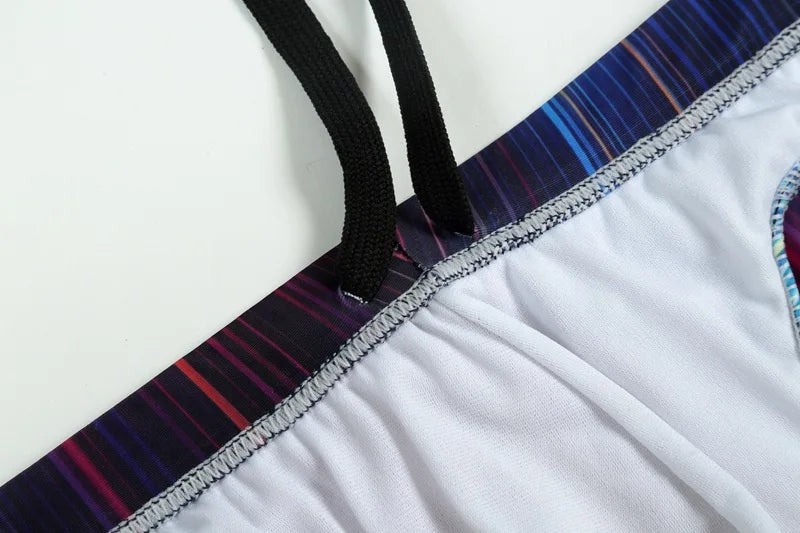 New swimming trunks men's swimsuit printed youth swimming trunks swimming training