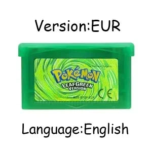 USA/EUR/ESP/ITA/NOE/FRA Pokemon Series Video Game Cartridge Pokemon Emerald FireRed LeafGreen Ruby Sapphire for GBA
