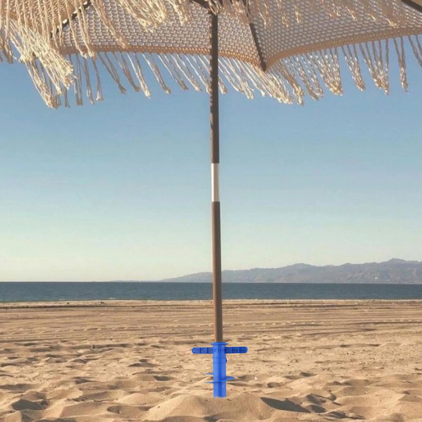 1Pcs Plastic Umbrella Plug Beach Umbrella Base Floor Fork Accessory Beach Umbrella Insert Outdoor Patio Umbrellas Bases 31x17cm
