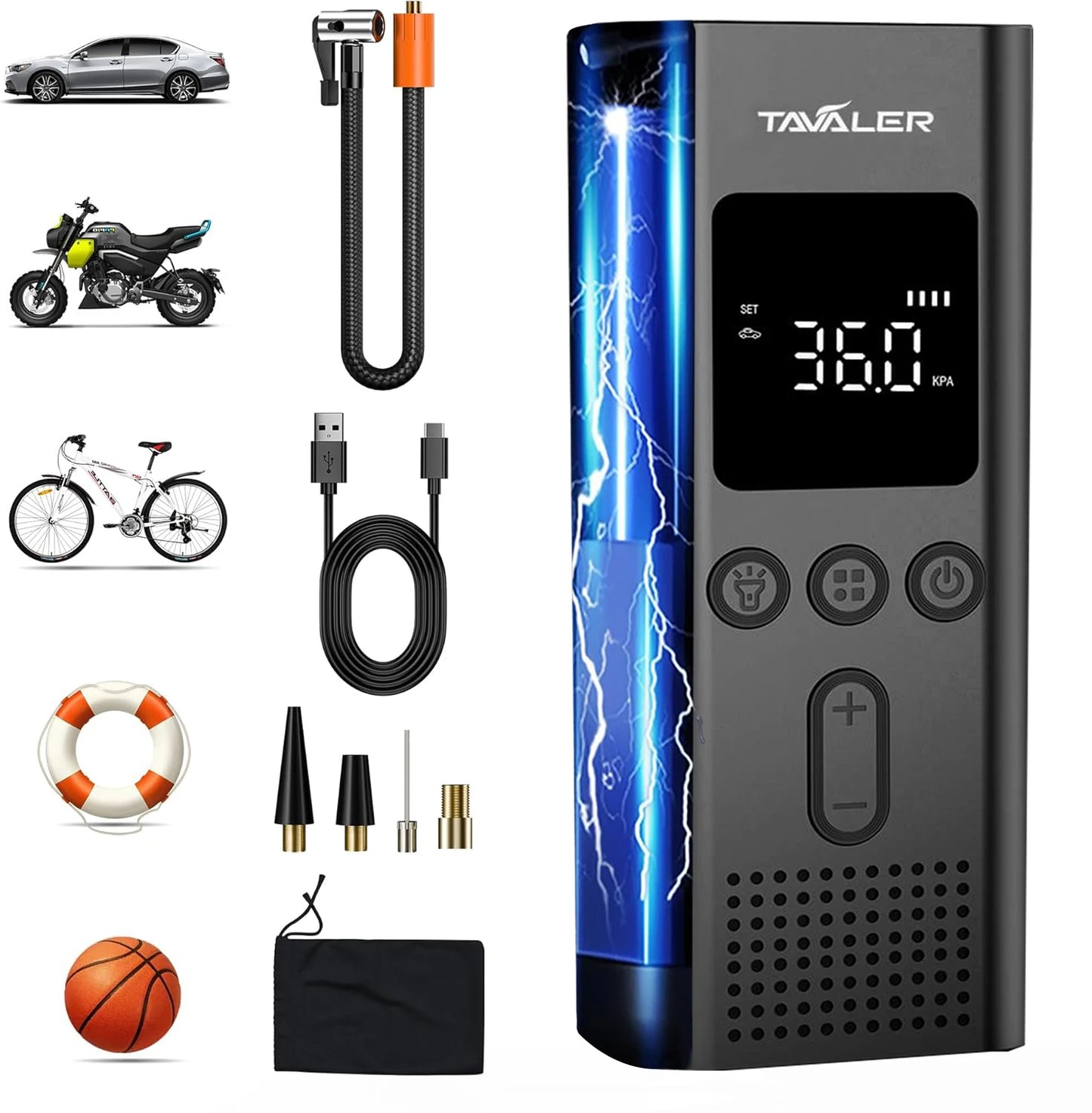 150psi Bicycle Pump Portable Wireless Digital Inflator with Schrader Presta Valve For Car Motorcycle Ball MTB Bike Accessories