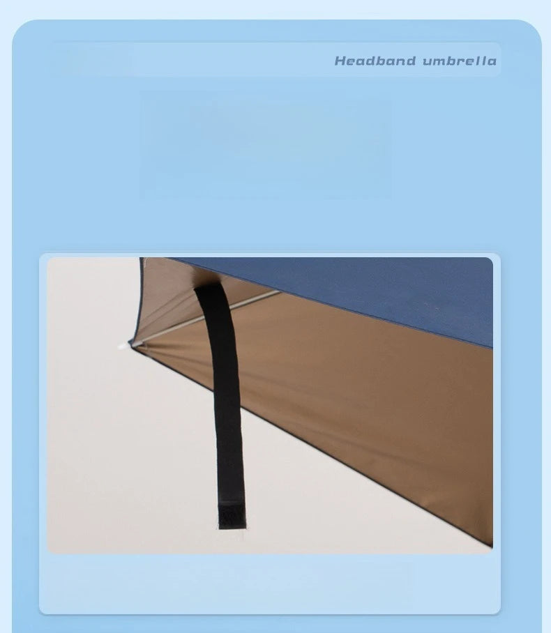 Head Mounted Fishing Umbrella Cap Multi functional Outdoor Sunshade Head Umbrella Cap Adult Sunny and Rainy Umbrella