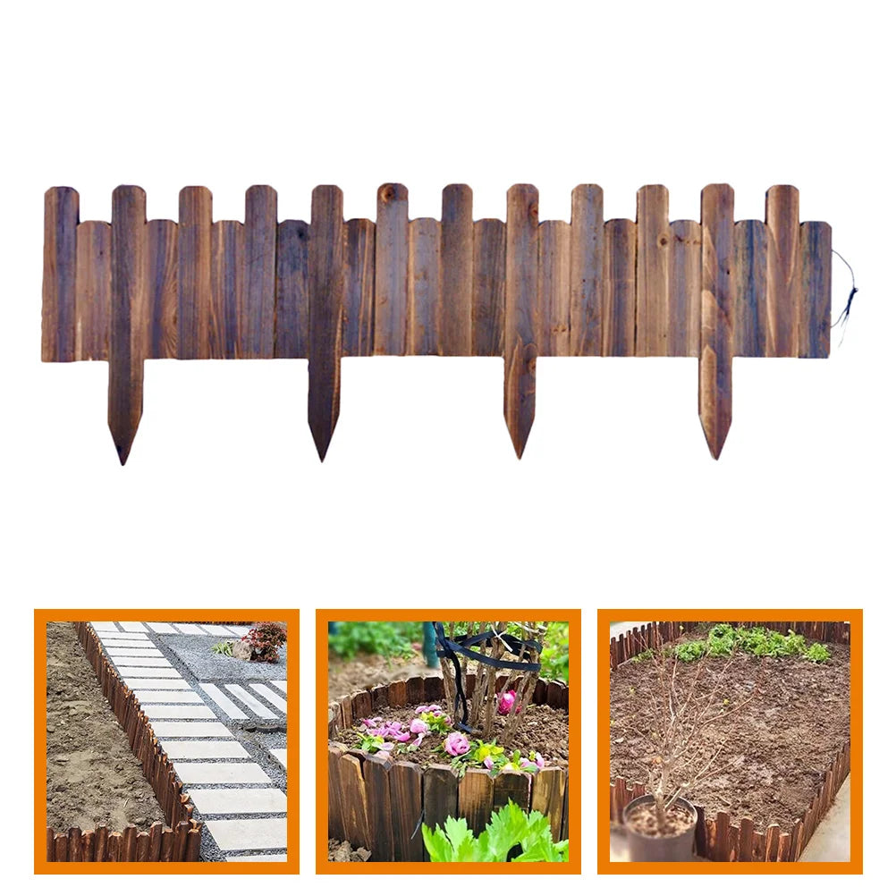 Wall Guardrail Outdoor Fence Decorative Landscape Border Garden Edging Picket Courtyard Fences Wood Lawn The for