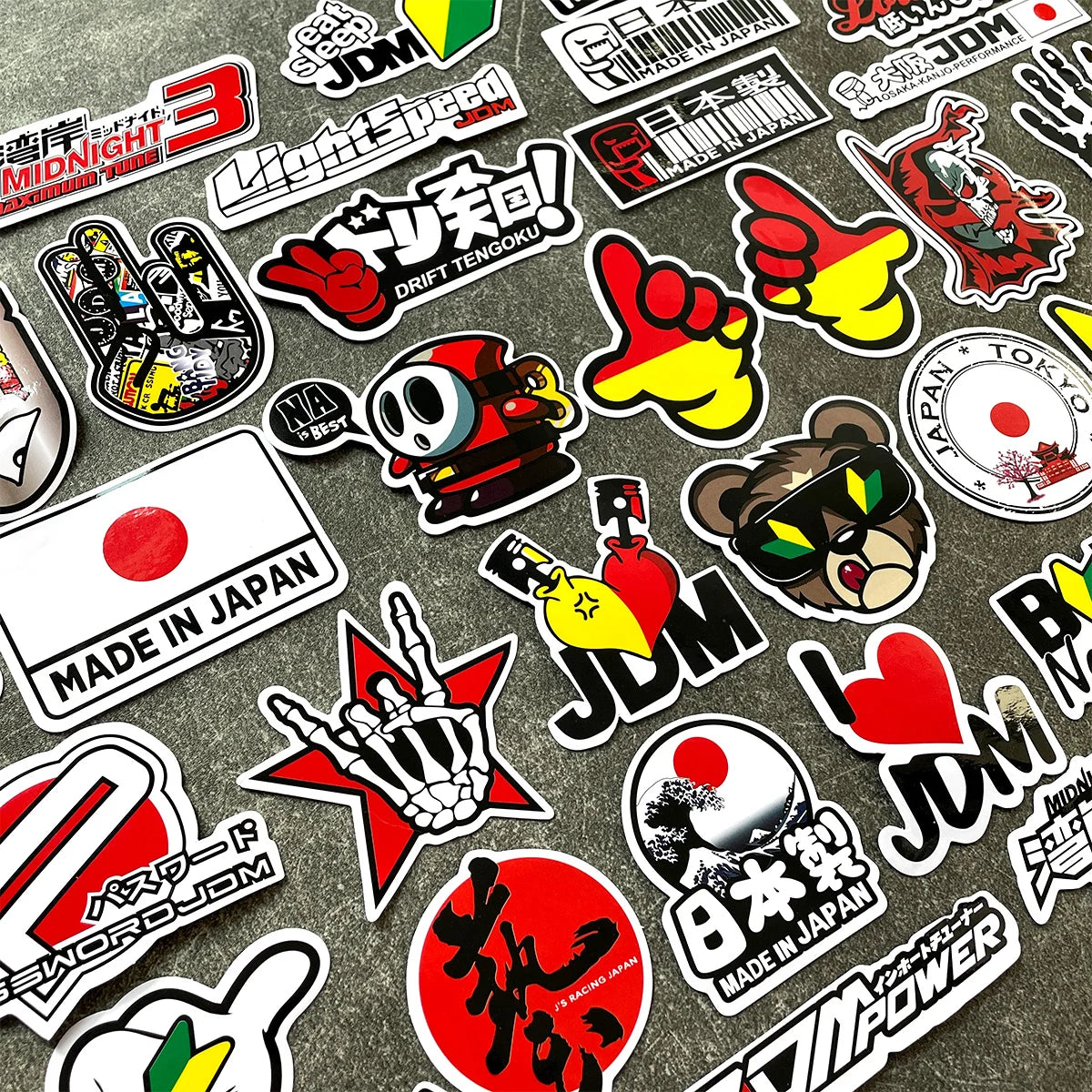 40PCS/Lot Random JDM Motorcycle Decal Moto Body Helmet Car Vinyl Stickers Accessories For YAMAHA MT07 09 R1 R3 R6 Nmax Xmax Tmax