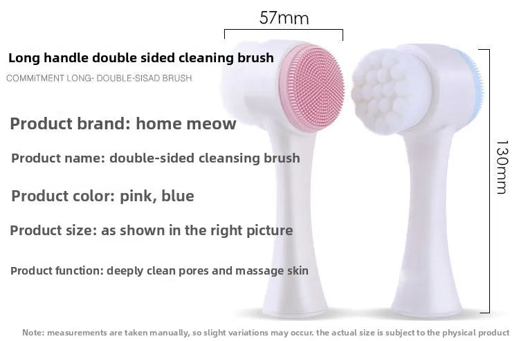 Facial Cleansing Brush–Deep Cleaning,Suppress Fine Lines,Silicone Bristles,Ergonomic Handle,Eco-Friendly,Portable Face Scrubber