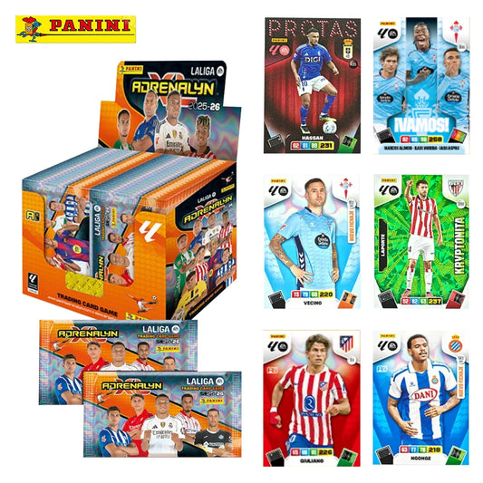 Panini 2025-26 La Liga Adrenalyn XL Full Box Official Licensed LaLiga Soccer Trading Cards Game Collection Cards Gift Toys
