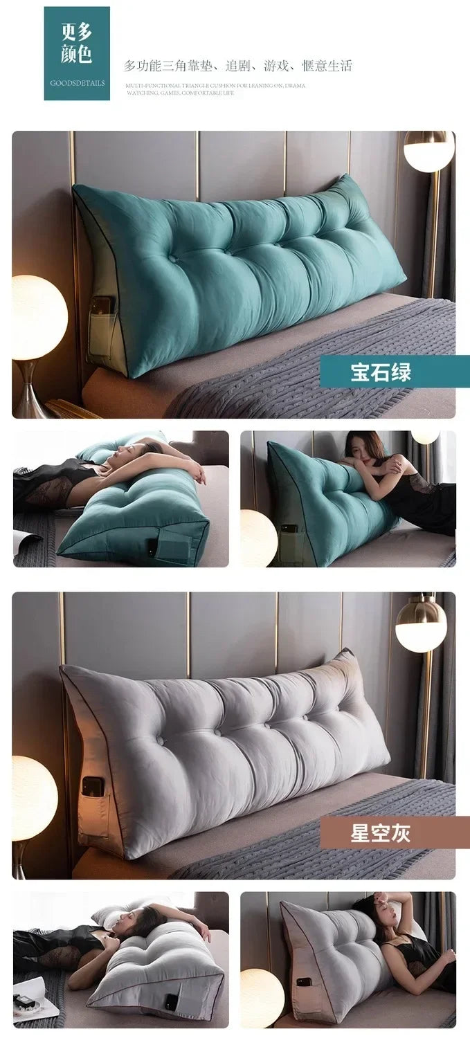 FORMTHEO Large Silk Like Cushion Long Pillow Bed Headboard Tatami Backrest