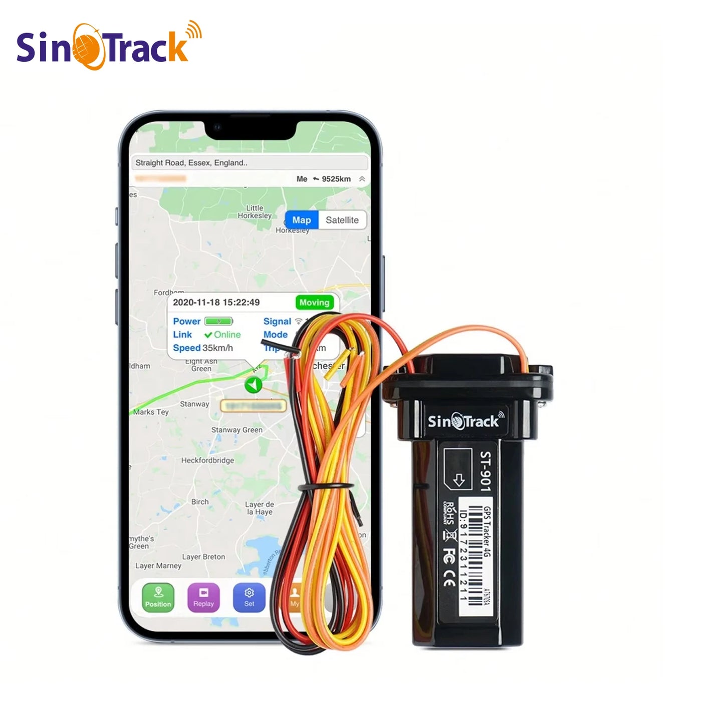 SinoTrack Best GPS Tracker ST-901 Vehicle Tracking Device Waterproof Motorcycle Car GPS GSM SMS Locator with Real Time Tracking