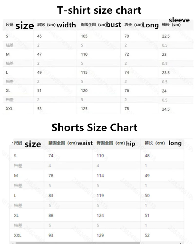 New summer fitness sportswear for men, short-sleeved T-shirt and shorts two-piece set, breathable and quick-drying casual wear.