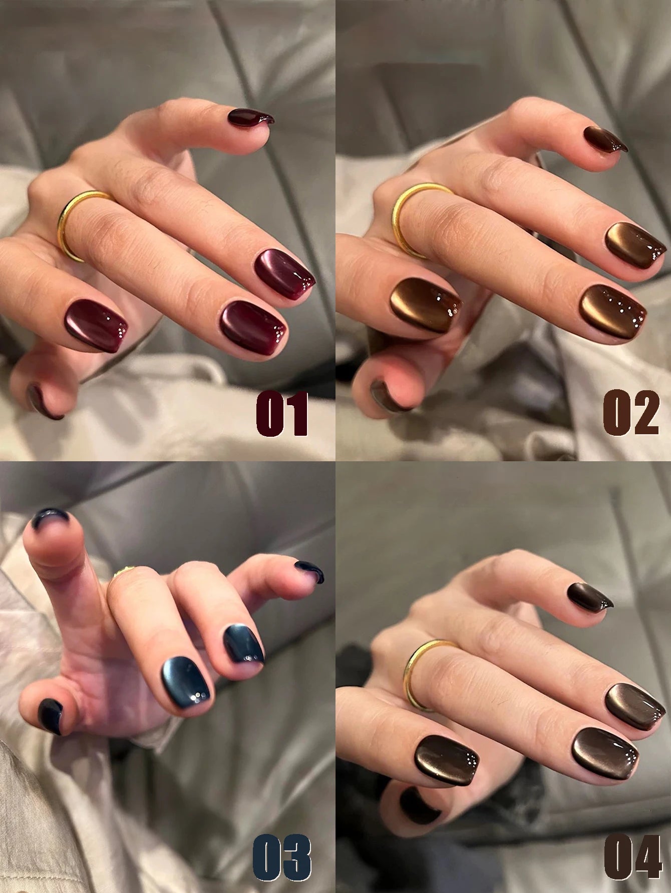 12ML 1-21pcs Toe Selling Whitening Glass Bead Cat Eye Gel Nail Polish Black Nails Nail Art Grey Cat Eye Nail Polish Cute Nails