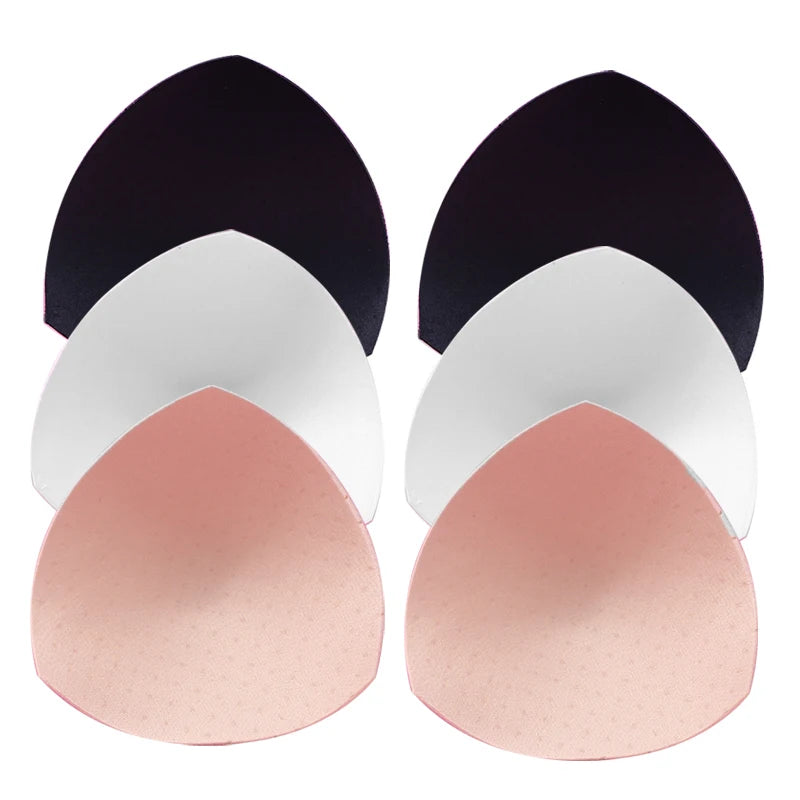 1/2/3Pair Removeable Push Up Pads Bra Pad Triangle Bra Padding Inserts Chest Cups Pads for Swimsuit Bikini Padding Intimates