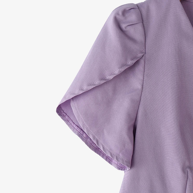 Summer Short Puff Sleeve Blouse ZANZEA Women Tunic Tops 2025 Fashion Solid Color Shirts Sexy V-Neck Casual Blusas Streetwear