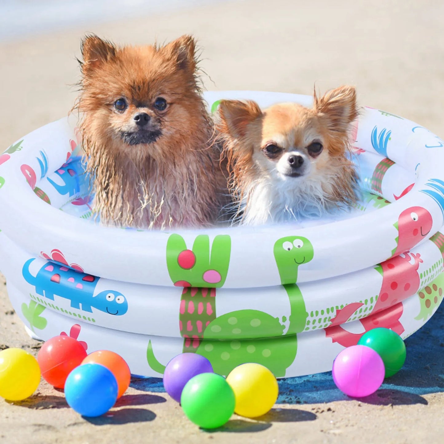 60cm/23.6in With Eco-friendly PVC Material Baby  pool Inflatable Little Pump Pool Wear-Resistant For Babies Kids Training