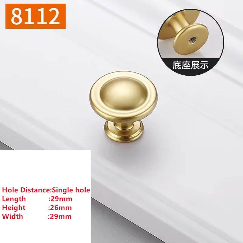 Handles Drawer Cabinet Furniture Kitchen Handles for Cabinet Knob Door Drawer Furniture Kitchen Knob Golden Simplicity Hardware