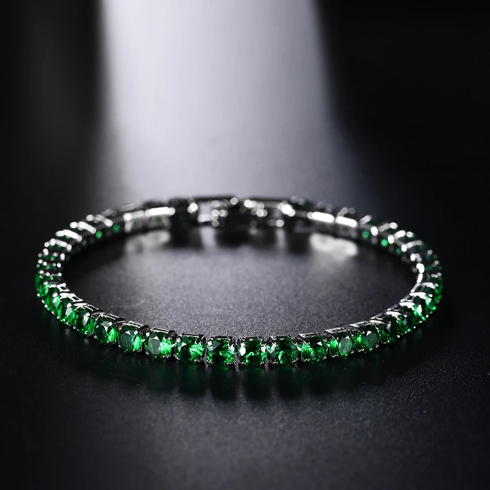 4mm Micro-inlaid Zircon Tennis Bracelet for Women 2025 New Men Bracelet Homme Jewelry Accessories Wholesale