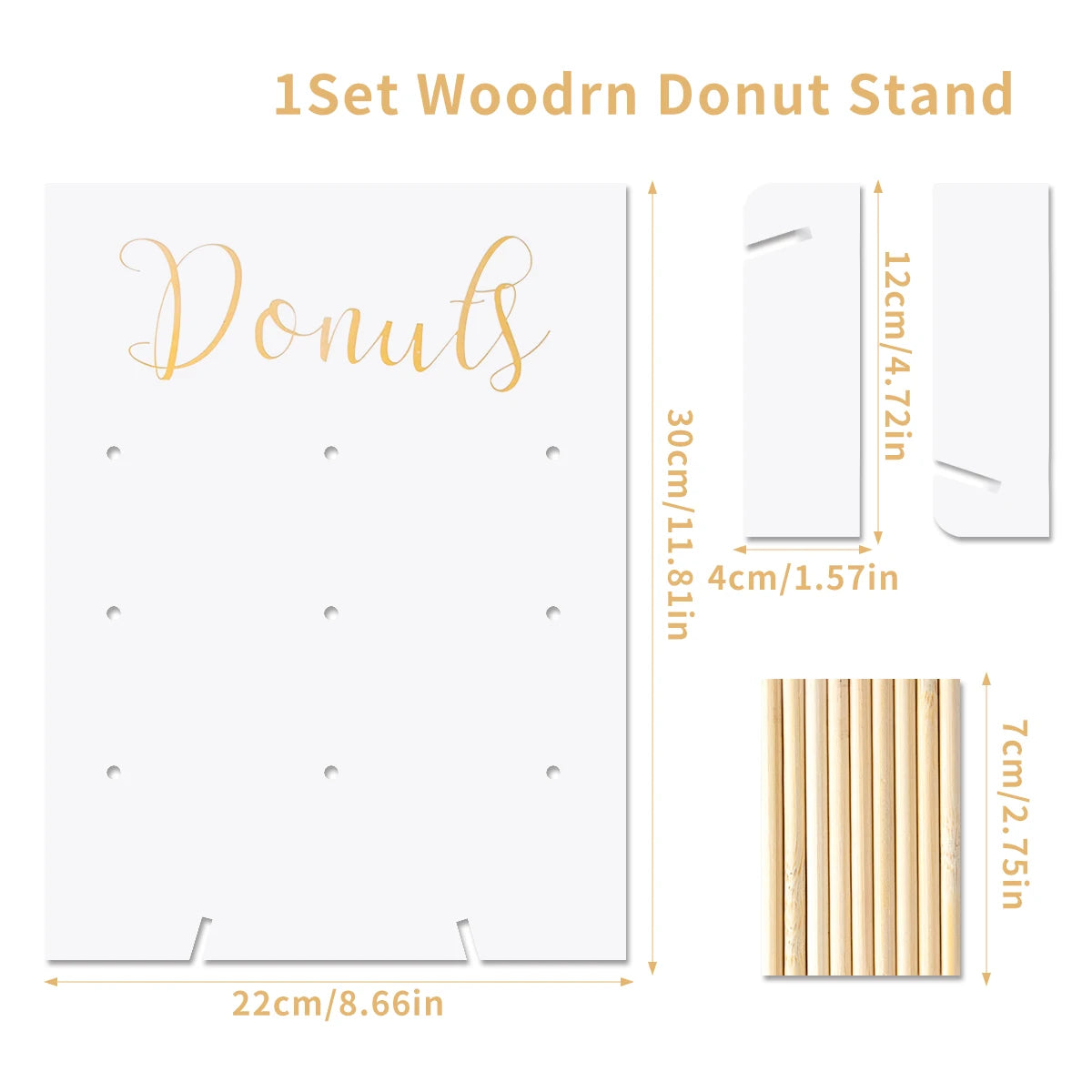 Wooden Donut Stand Wedding Decoration Wall Dessert Doughnut Table Holder Baby Shower Birthday Party Table Decor Supplies
